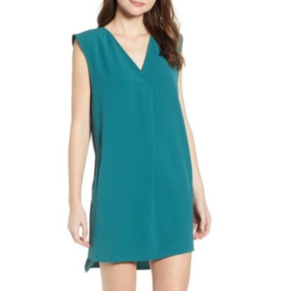 Leith teal green shift dress XXS